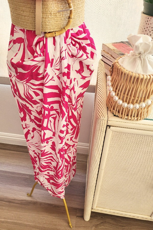Bottoms, Skirts, Women's Summer Skirt, Tropical Print Skirts