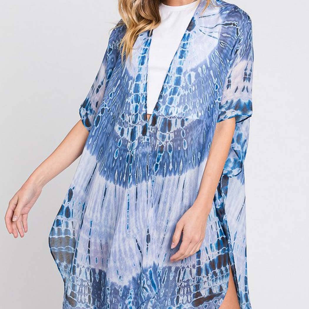 TIE DYE PRINT KIMONO: PK