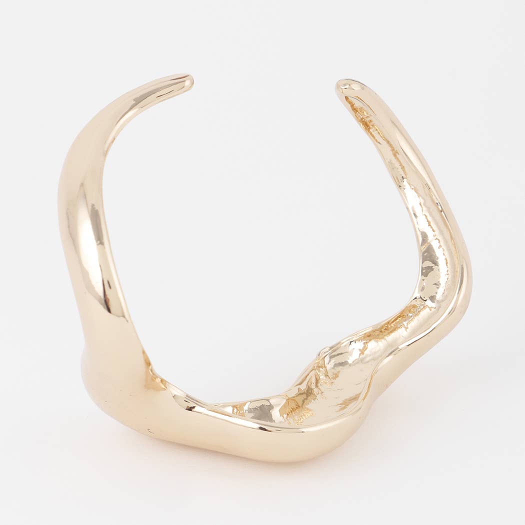 PLEATED STROKE CUFF BRACELET: SL