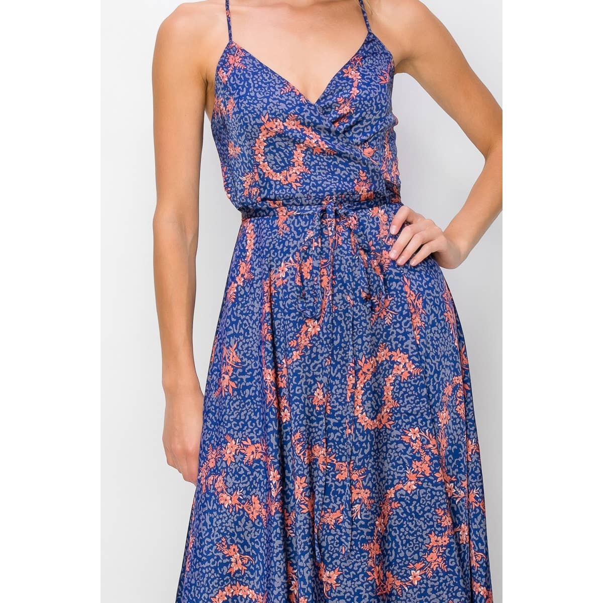 Alyssa Paisley Satin Maxi Dress