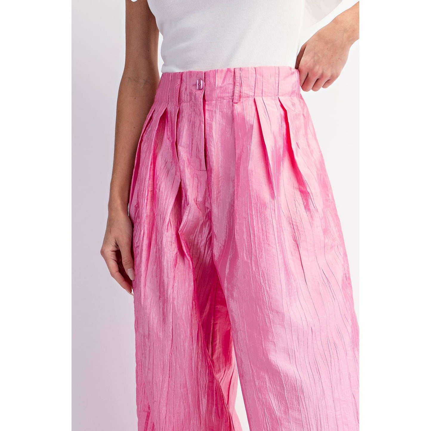 Vivi Crinkled High Waist Pant