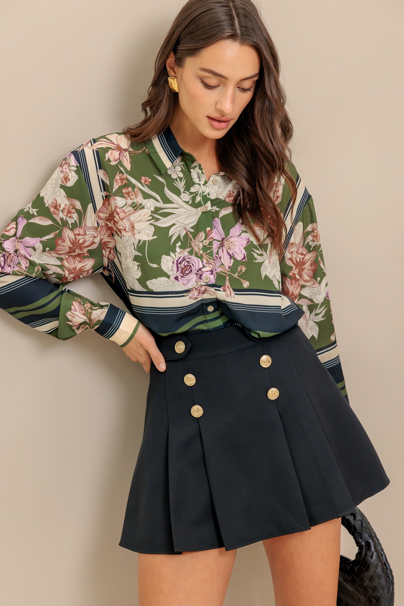 GARDEN CLUB FLORAL WOVEN TOP