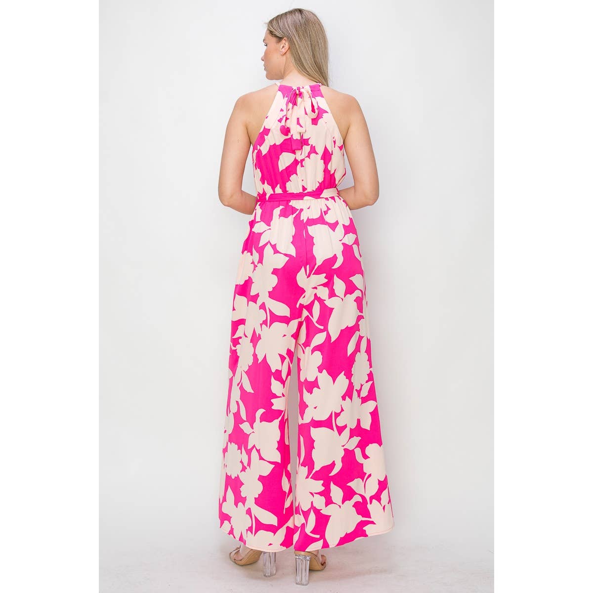 Jumpsuits, Shop Yen US Jumpsuits, Palm Beach Floral Halter Jumpsuit, Pink Floral Jumpsuit