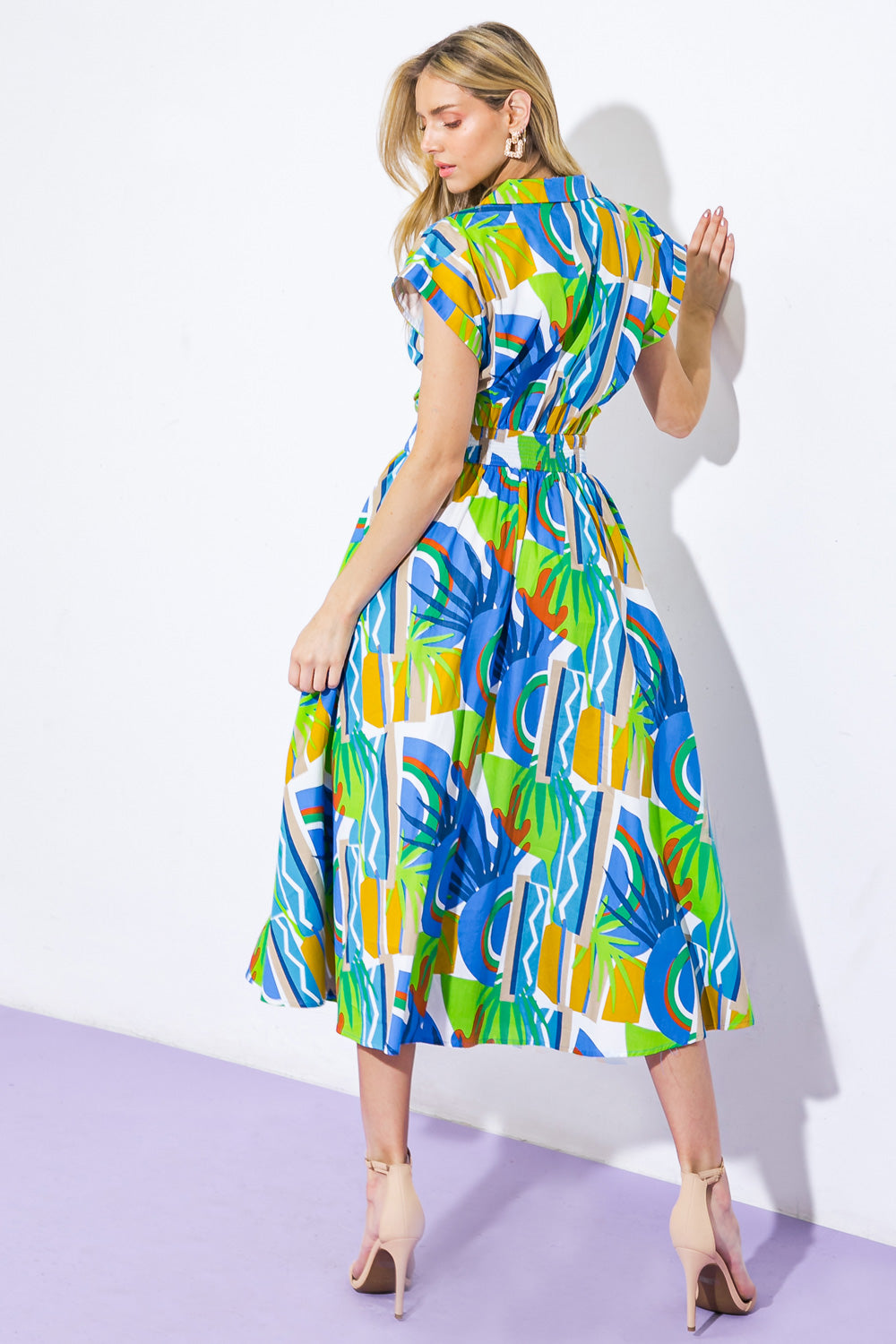 GETAWAY WOVEN MIDI DRESS