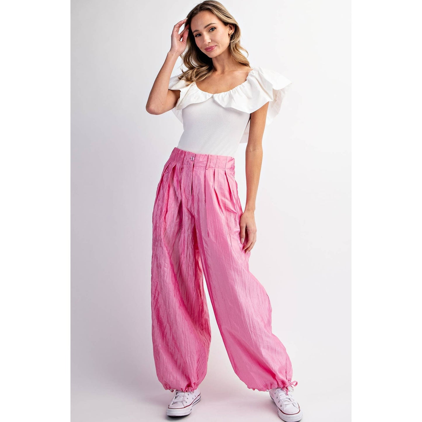 Vivi Crinkled High Waist Pant