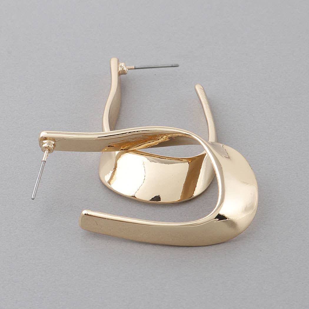 Abstract Melted Hoop Earrings