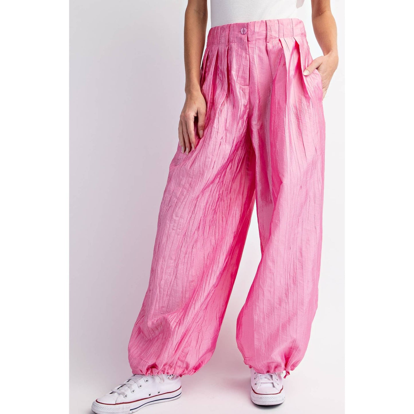 Vivi Crinkled High Waist Pant