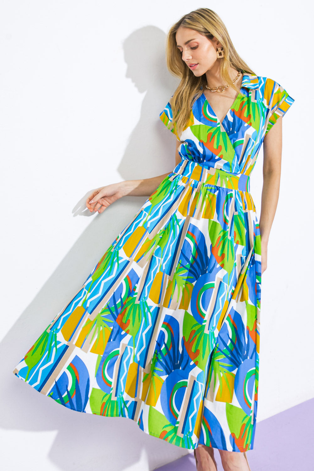 GETAWAY WOVEN MIDI DRESS