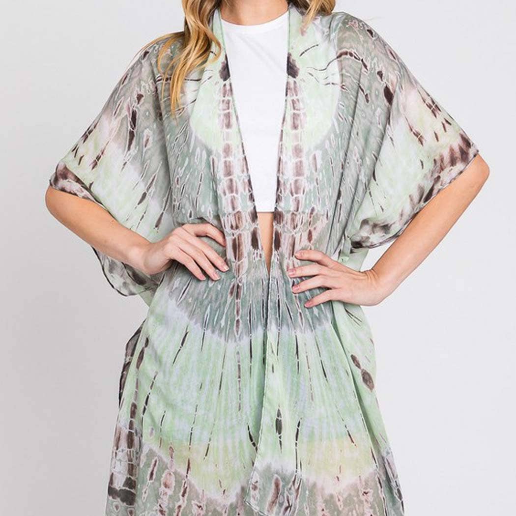 TIE DYE PRINT KIMONO: PK