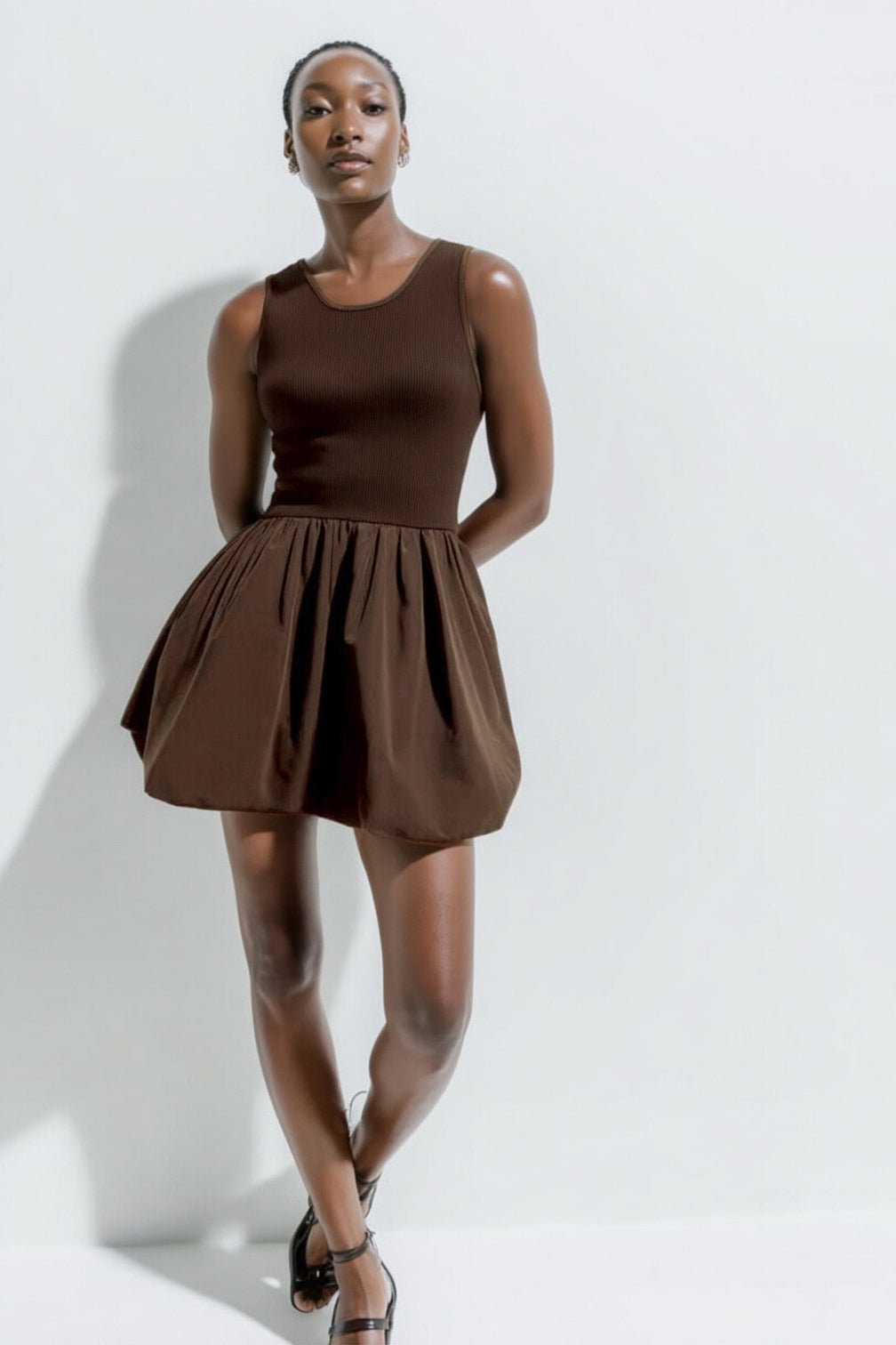 KEISHA BUBBLE SKIRT TANK DRESS