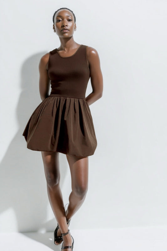KEISHA BUBBLE SKIRT TANK DRESS