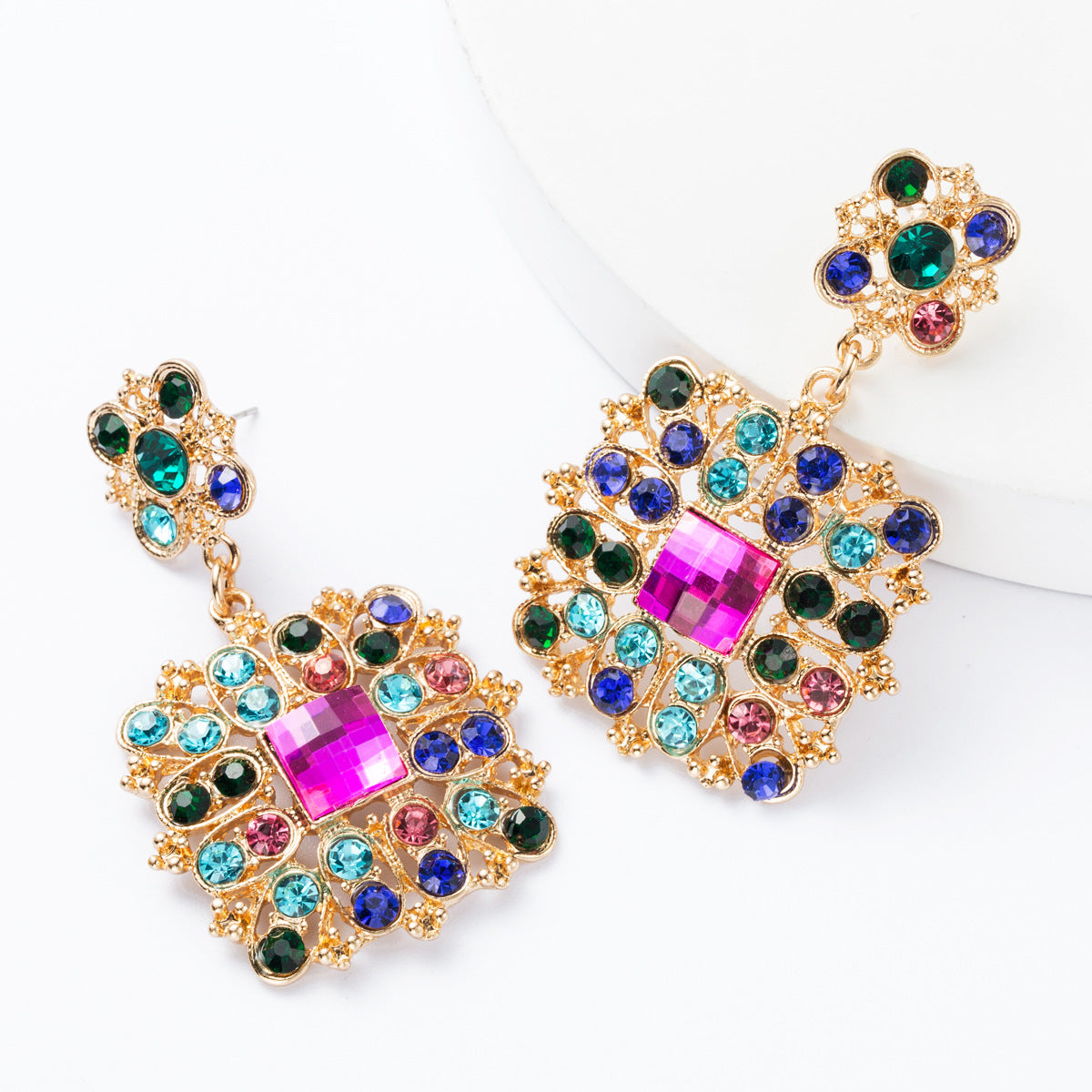 The Queen Bejeweled Drop Earrings