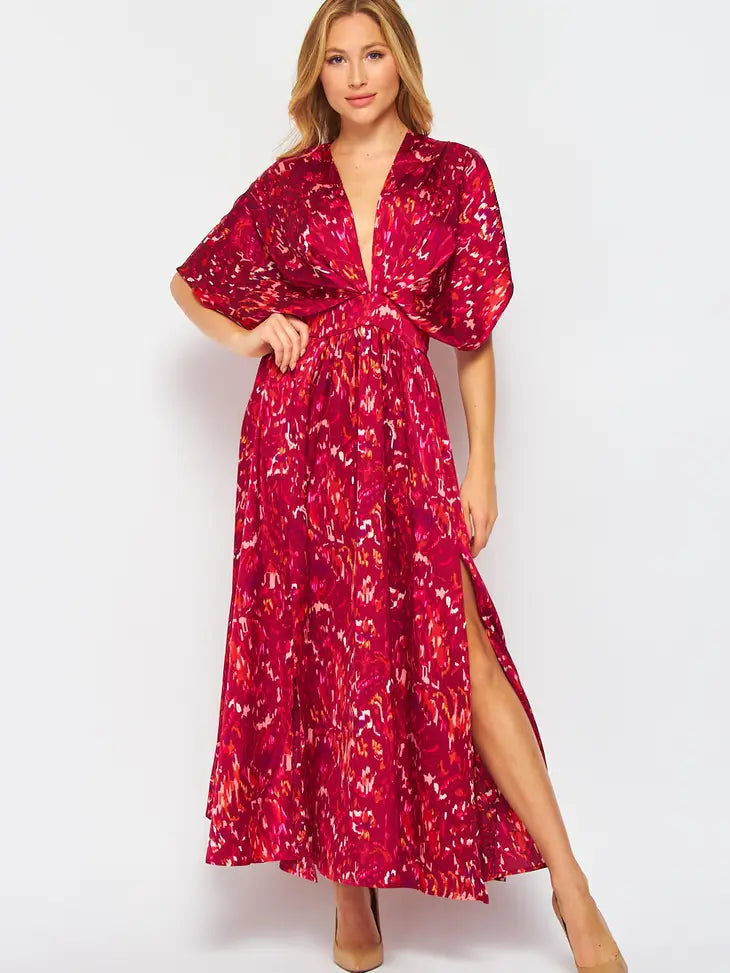 Dresses, New Dresses, Red Dress, Falling For You Woven Printed Maxi Dress