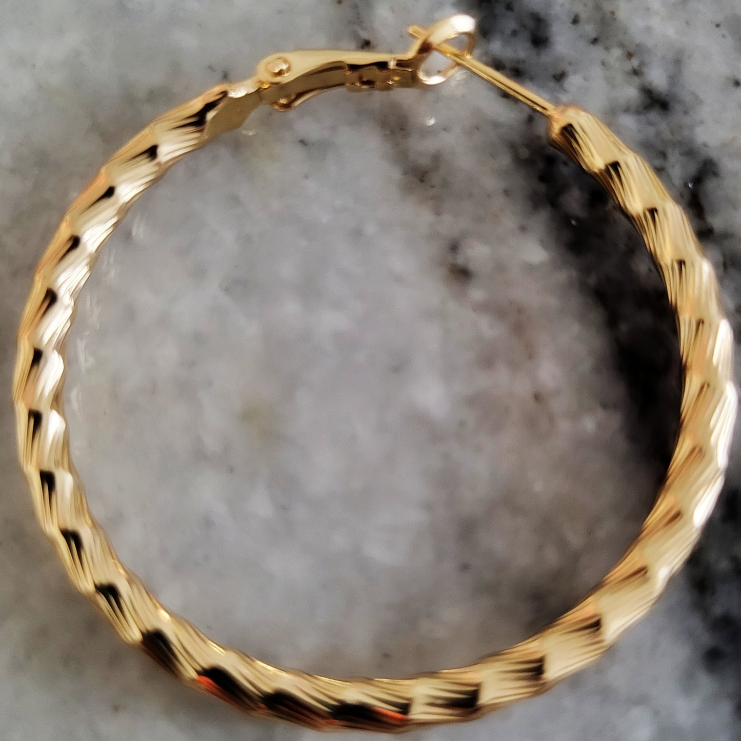 14K Gold Dipped Twisted Omega Closure Hoops