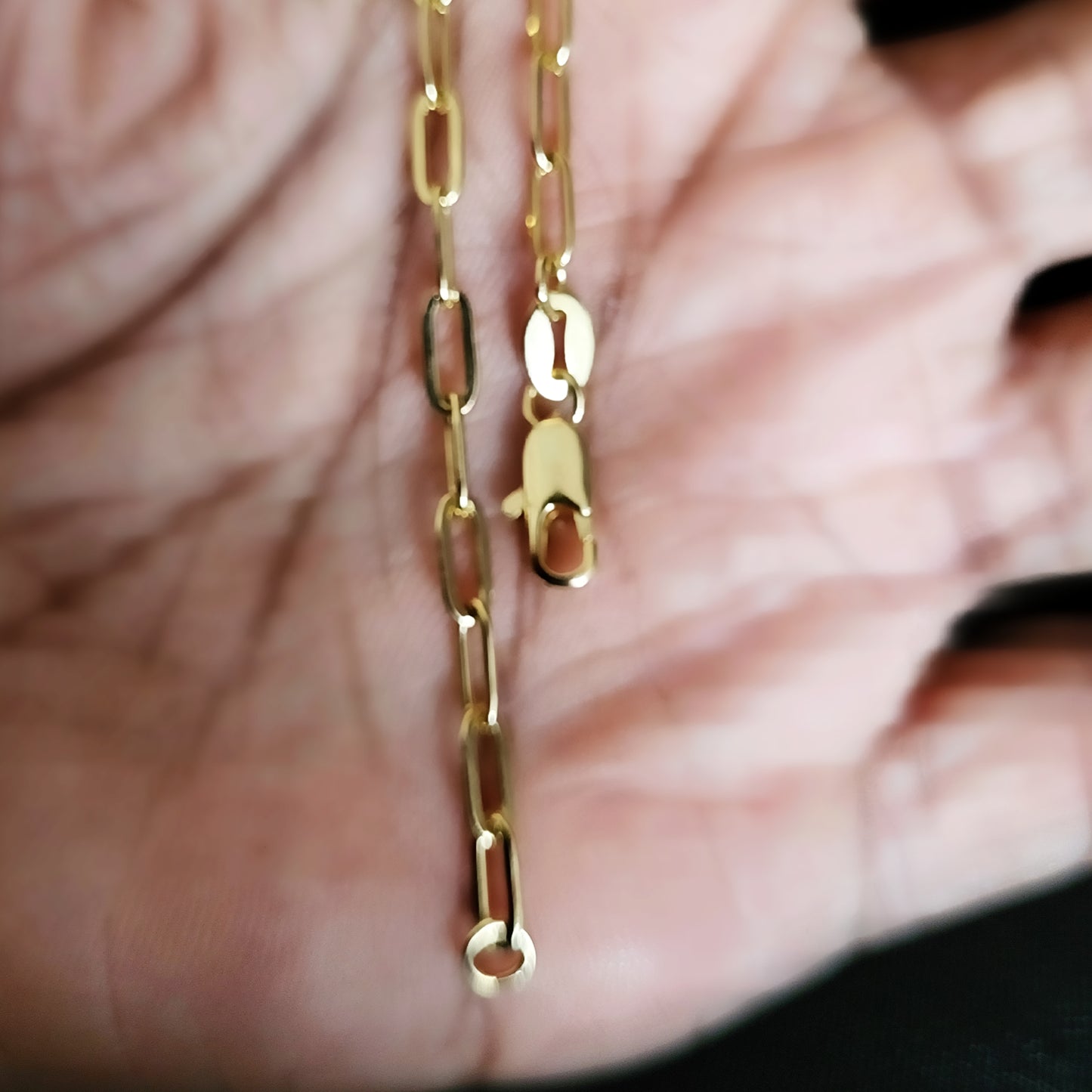 18k Gold Filled Paperclip Bracelet