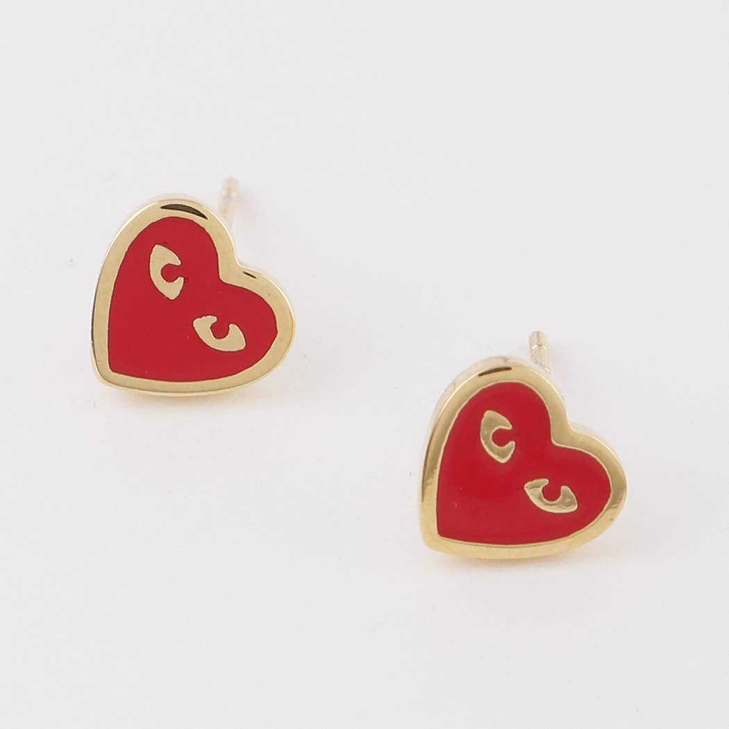 Eyes On You Heart Stud Earring