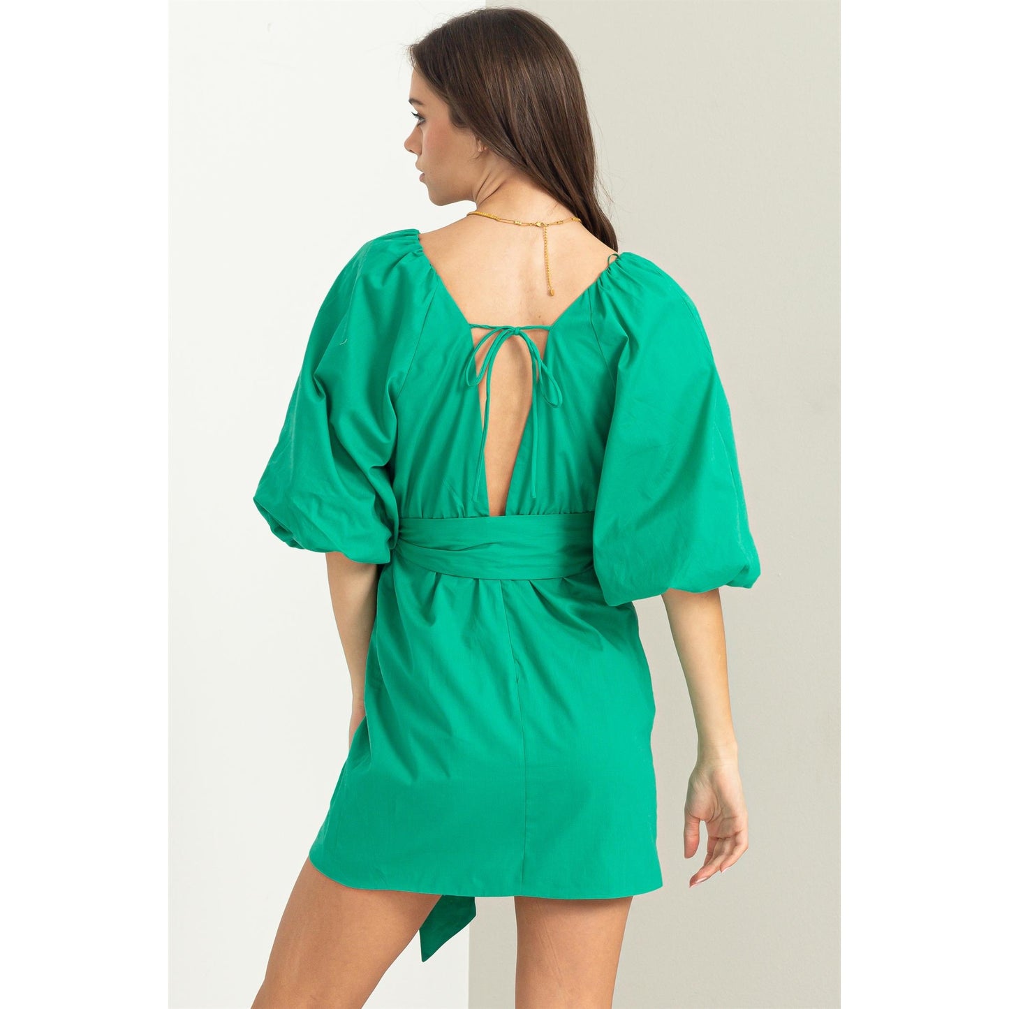 Finding Romance Balloon Sleeve Mini Dress