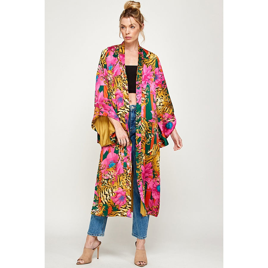 Lap of Luxury Tiger Print Kimono