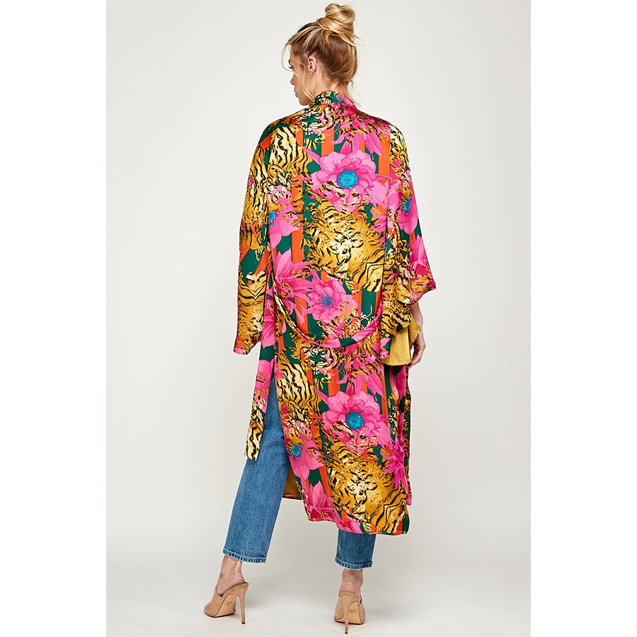 Lap of Luxury Tiger Print Kimono