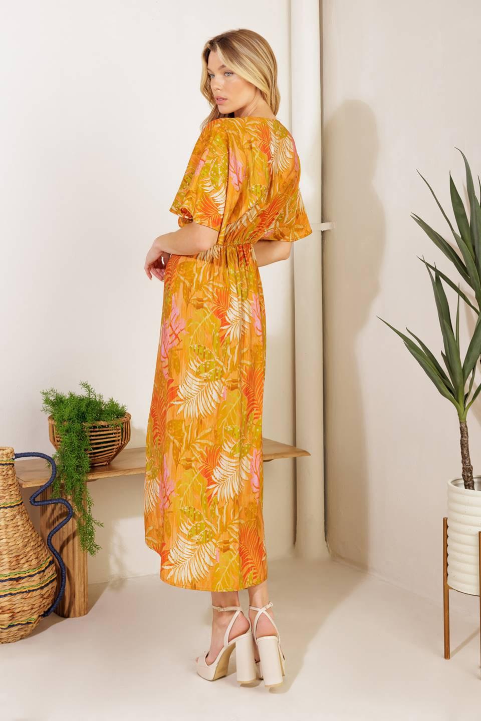 GOTTA GET AWAY WOVEN MIDI DRESS