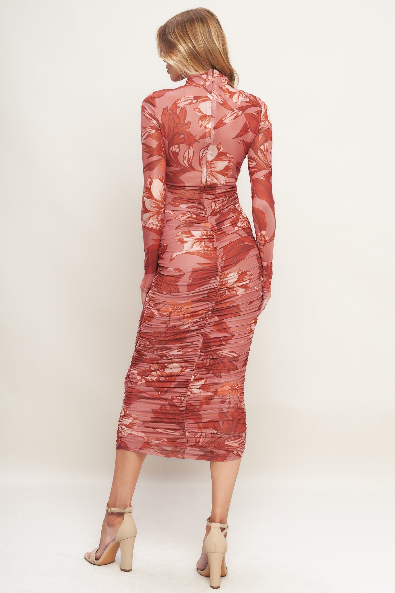 I'M WORTHY POWER MESH MIDI DRESS