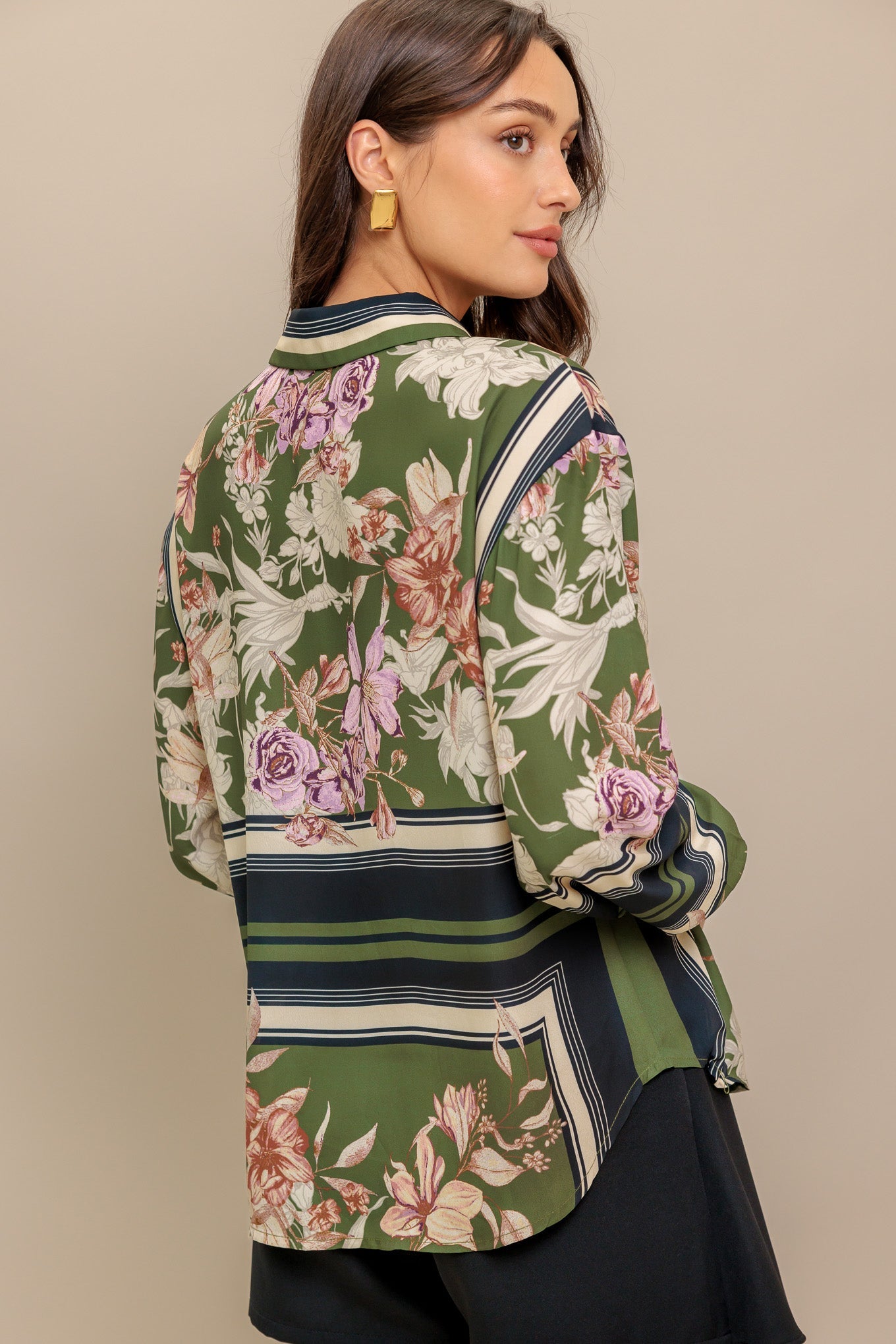 GARDEN CLUB FLORAL WOVEN TOP