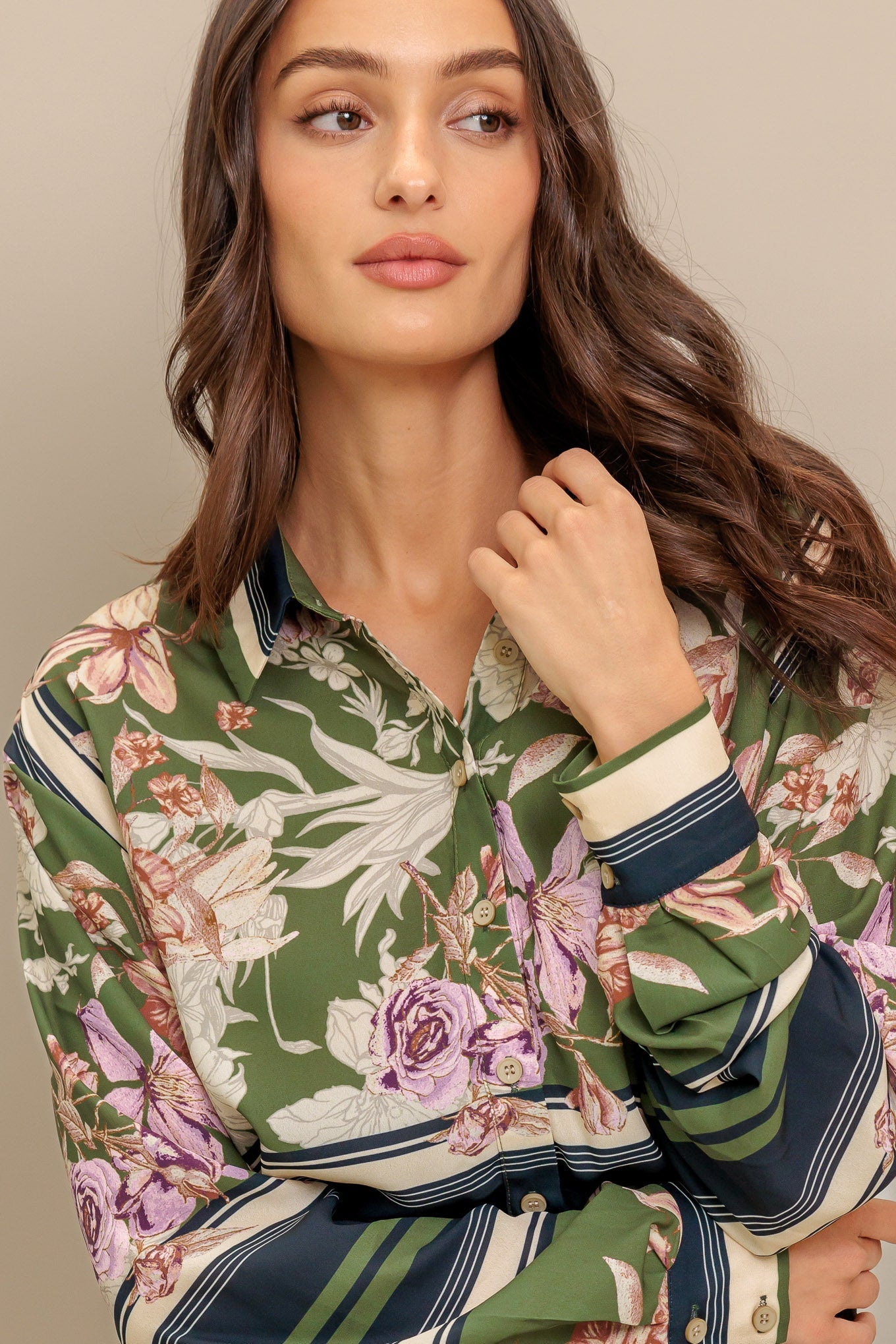 GARDEN CLUB FLORAL WOVEN TOP