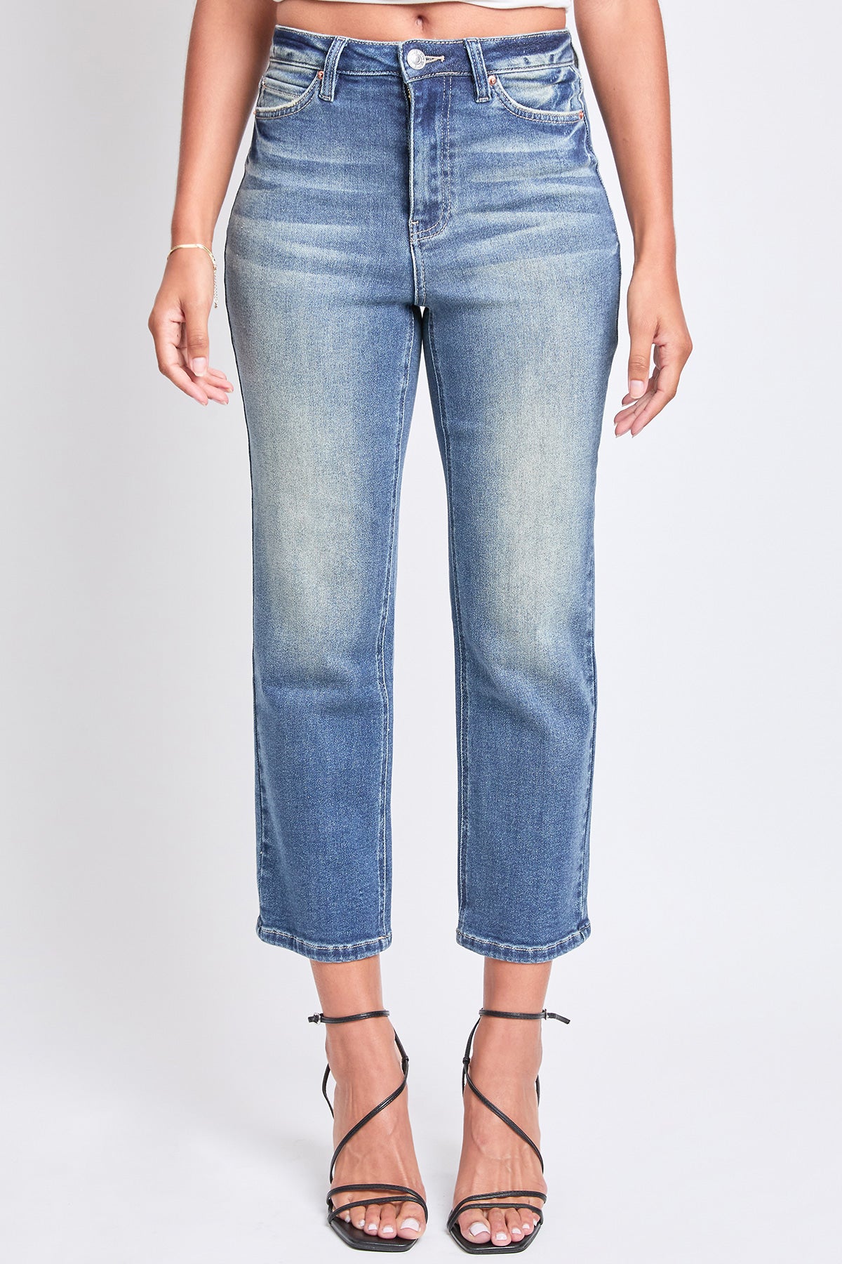 Women's Luxe High Rise Vintage Stretch Straight Leg Jeans