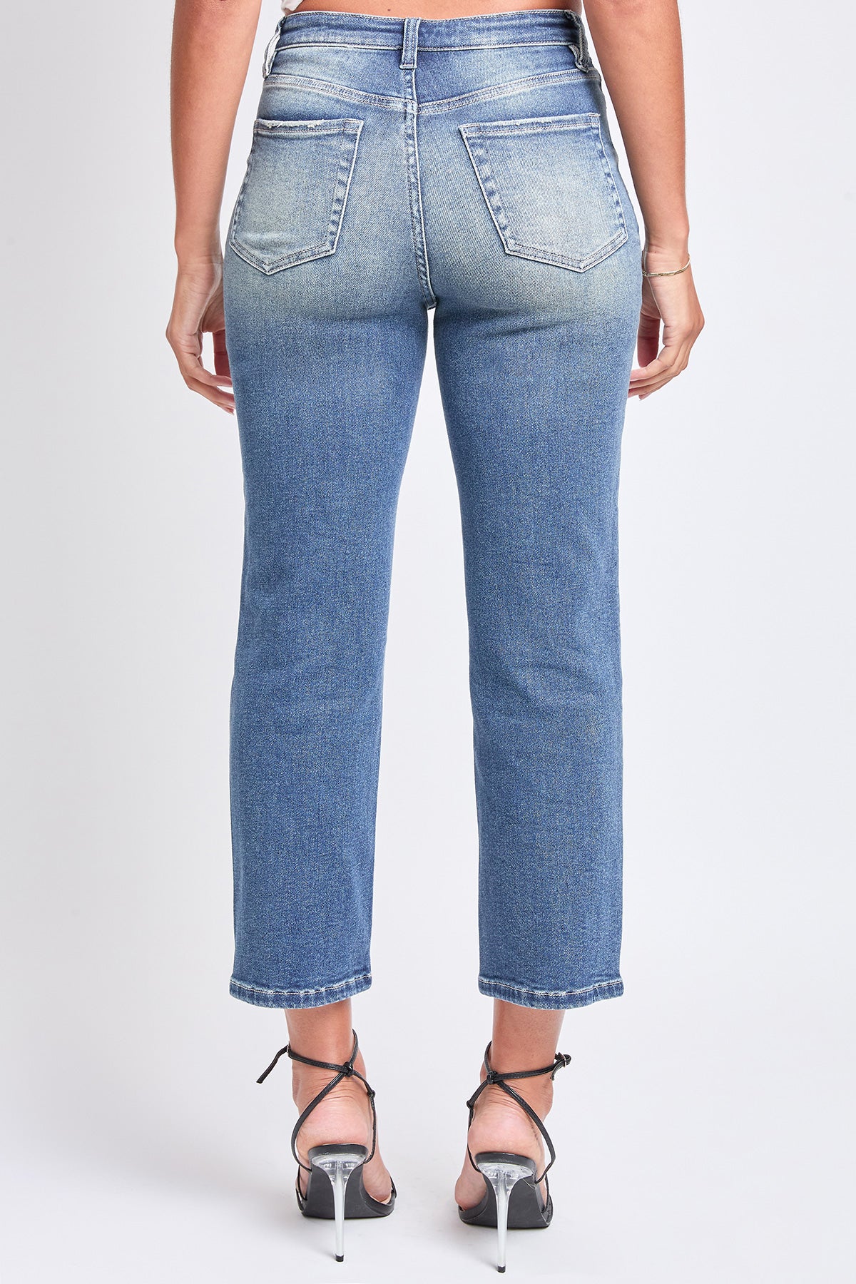 Women's Luxe High Rise Vintage Stretch Straight Leg Jeans