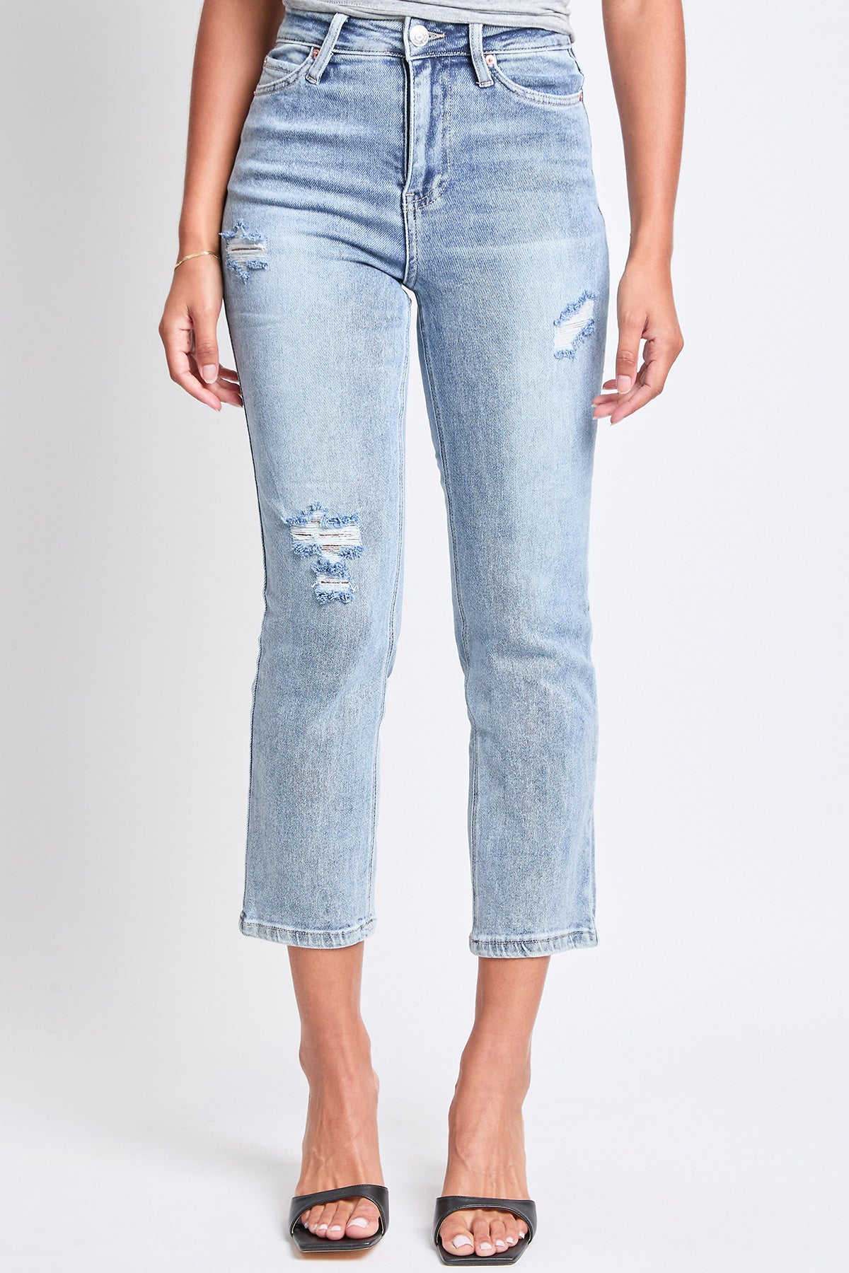 Women's Luxe High Rise Vintage Stretch Straight Leg Jeans