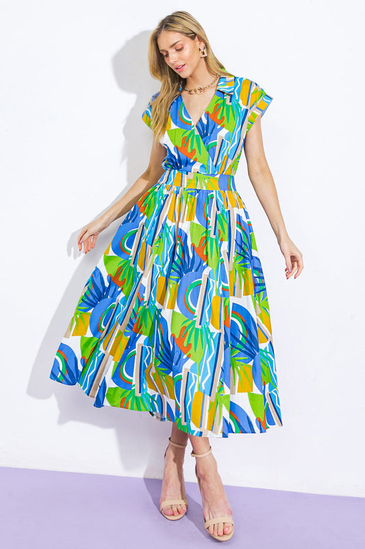 GETAWAY WOVEN MIDI DRESS