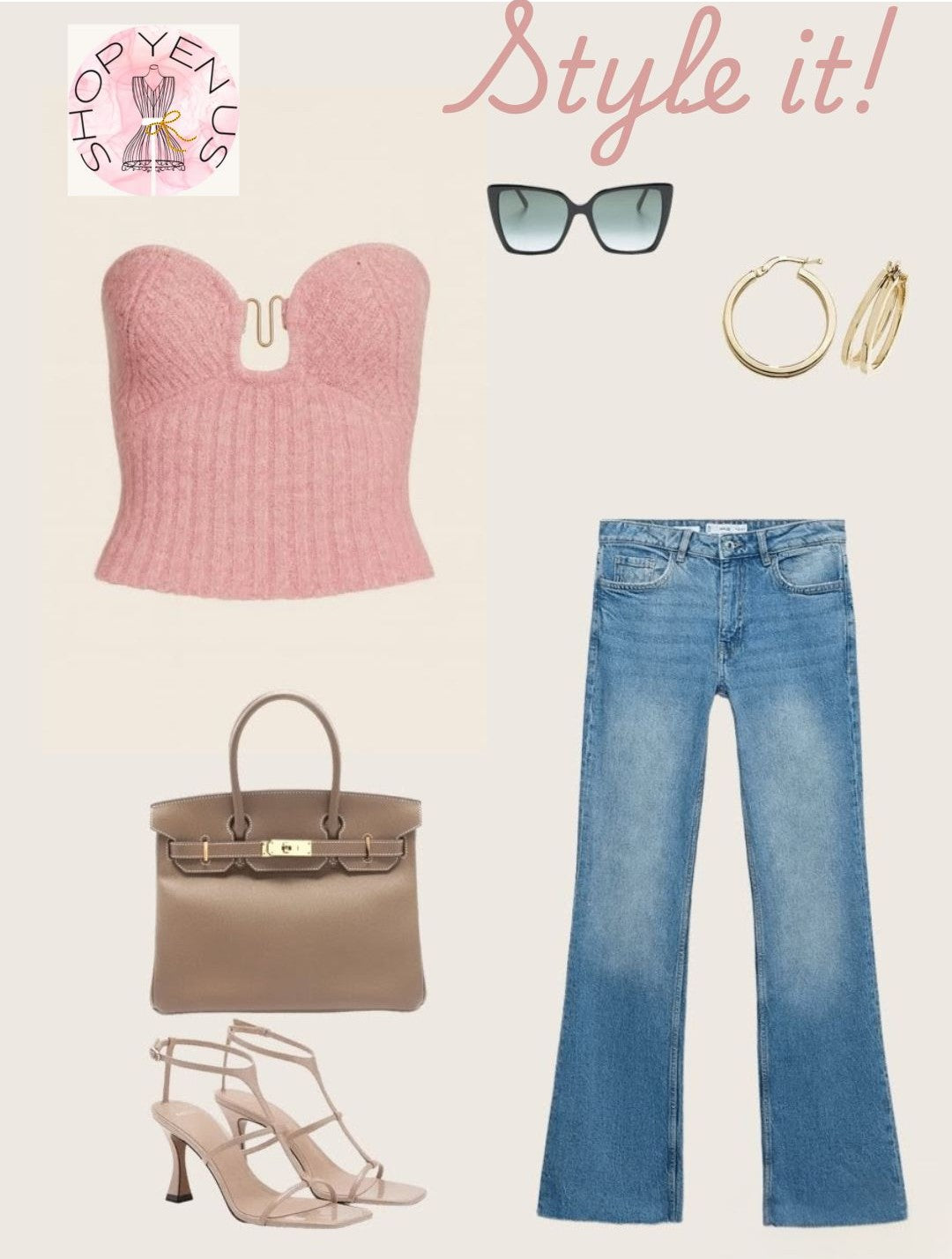 Fiona Metal Detail Knit Tube Top