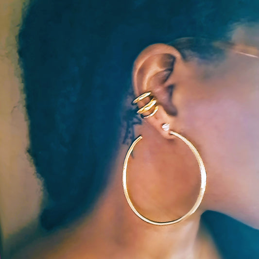 Eva Classic 14K Gold Dipped Hoop Earrings