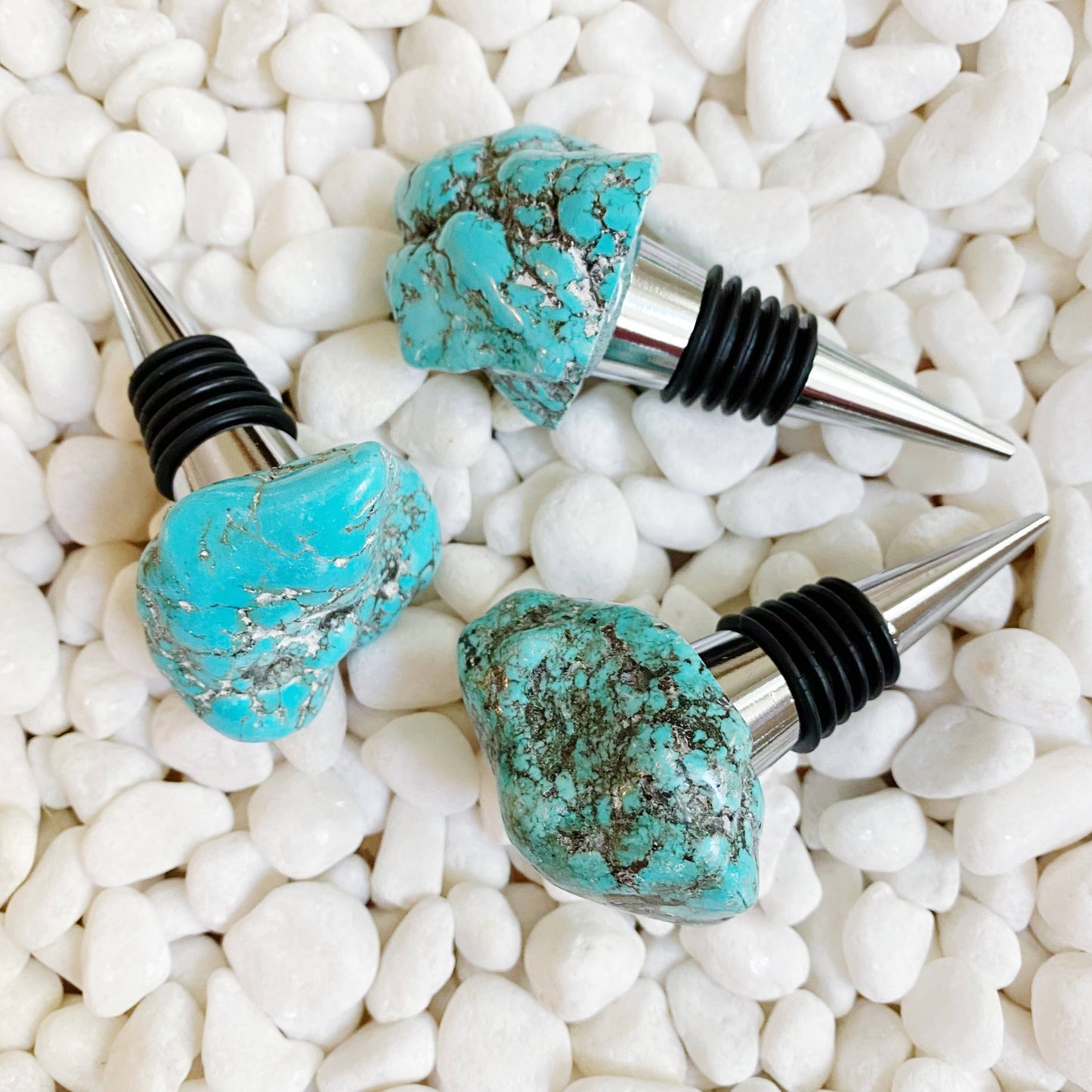 Natural Stone Wine Stopper Turquoise