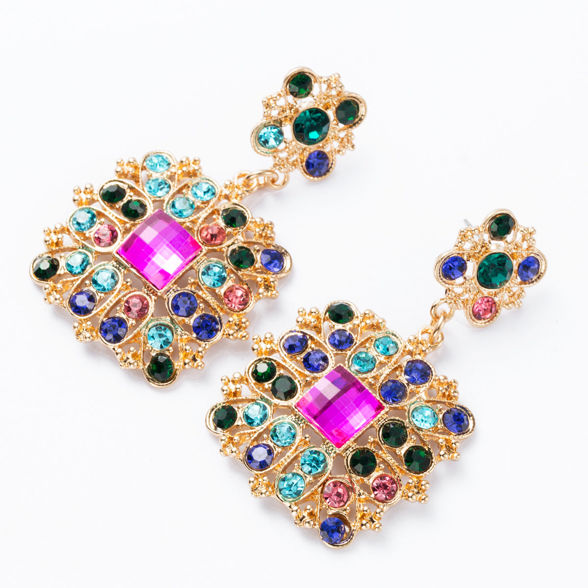 The Queen Bejeweled Drop Earrings