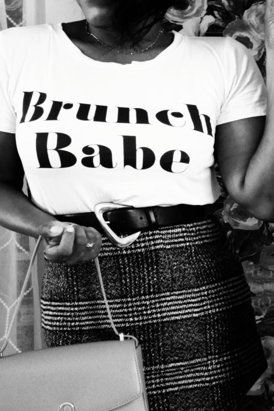Brunch Babe Long Crew Neck T Shirt