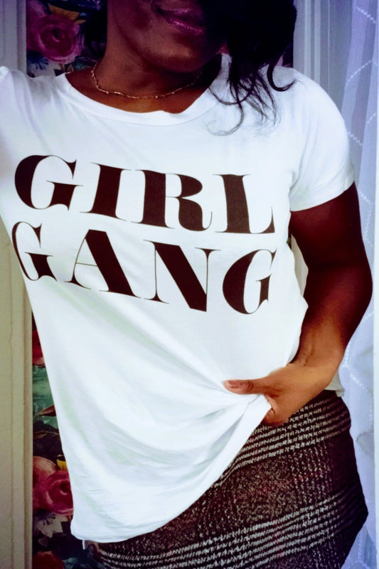 Tops, T Shirt, Graphic T Shirt, Girl Gang Long Crew Neck T Shirt