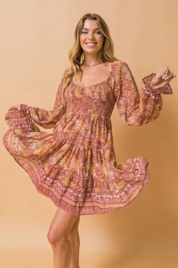 Pretty Penny Victorian Sleeve Mini Dress