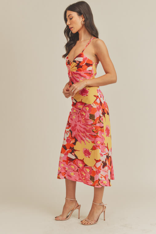The Best Is Coming Floral Midi Dress