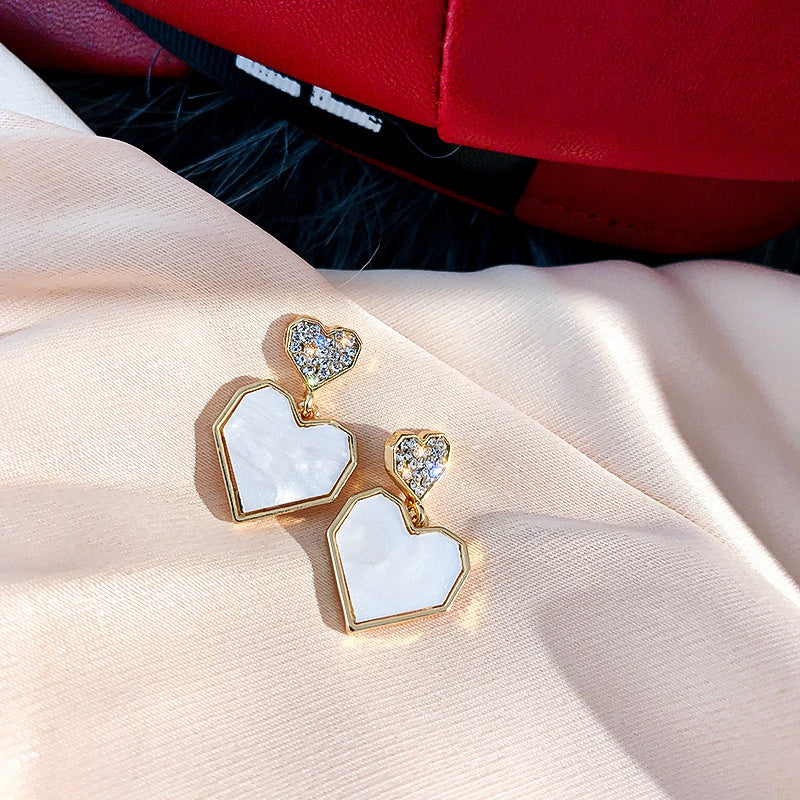 Love Wins Double Heart Drop Earrings