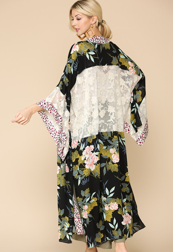 Something Pretty Floral and Lace Kimono