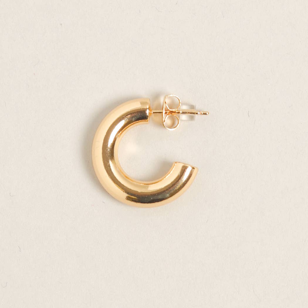 Small -14K Gold Dipped Hoop Earrings